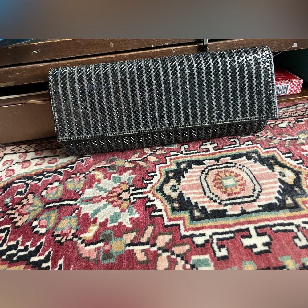 Like New Starlit black sequence clutch